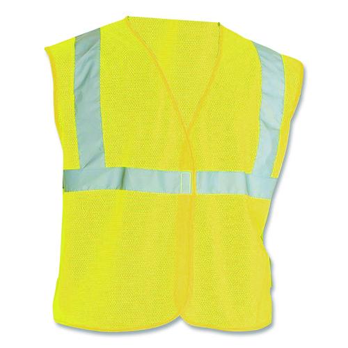 Image of PIP 302-MVGLY-2X ANSI Class 2 Hook and Loop Safety Vest, 2X-Large, Hi-Viz Lime Yellow