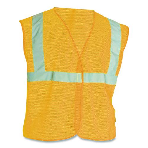 Image of PIP 302-MVGOR-XL ANSI Class 2 Hook and Loop Safety Vest, X-Large, Hi-Viz Orange