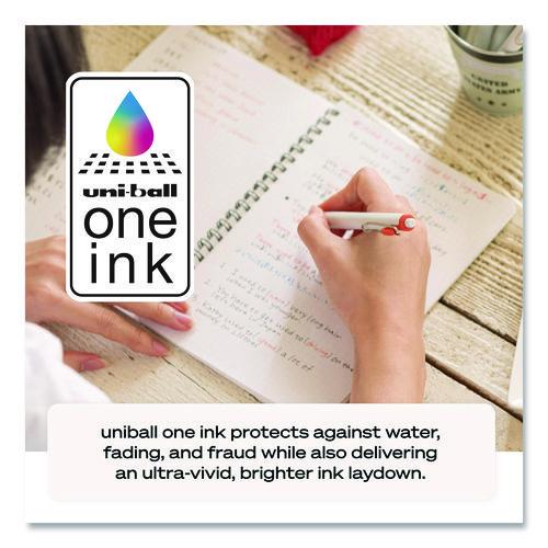 Image of uniball® 70381 uniONE Gel Pen, Retractable, Medium 0.7 mm, Assorted Fashion Ink and Barrel Colors, 5/Pack