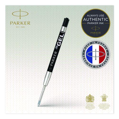 Image of Parker® 1950362 Refill For Parker Retractable Gel Ink Roller Ball Pens, Medium Conical Tip, Black Ink, 2/pack