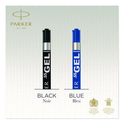 Image of Parker® 1950362 Refill For Parker Retractable Gel Ink Roller Ball Pens, Medium Conical Tip, Black Ink, 2/pack