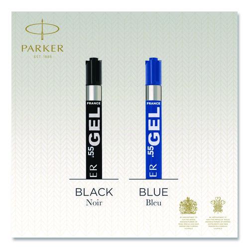 Image of Parker® 1950364 Refill For Parker Retractable Gel Ink Roller Ball Pens, Medium Conical Tip, Blue Ink, 2/pack