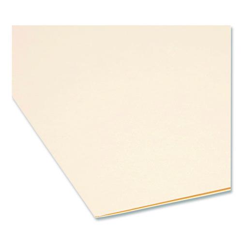 Image of Smead Top Tab File Folders with Inside Pocket, Straight Tabs, Letter Size, Manila, 50/Box