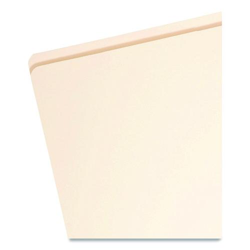 Image of Smead Top Tab File Folders with Inside Pocket, Straight Tabs, Letter Size, Manila, 50/Box