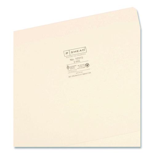 Image of Smead Top Tab File Folders with Inside Pocket, Straight Tabs, Letter Size, Manila, 50/Box