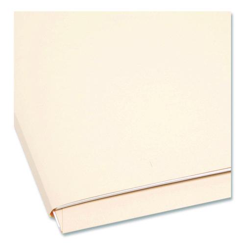 Image of Smead 34101 Heavyweight Manila End Tab Fastener Folders with Pocket, Straight Tab, Expands 0.75", 2 Fasteners, Letter Size, Manila, 50/BX