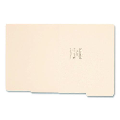 Image of Smead 24127 Heavyweight Manila End Tab Folders, 9" High Front, 1/2-Cut Tabs: Top, Letter Size, 0.75" Expansion, Manila, 100/Box
