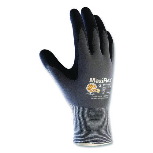 Image of MaxiFlex® 34-844/L Endurance Seamless Knit Nylon Gloves, EN388: 4131, Large (Size 9), Gray/Black, 12 Pairs