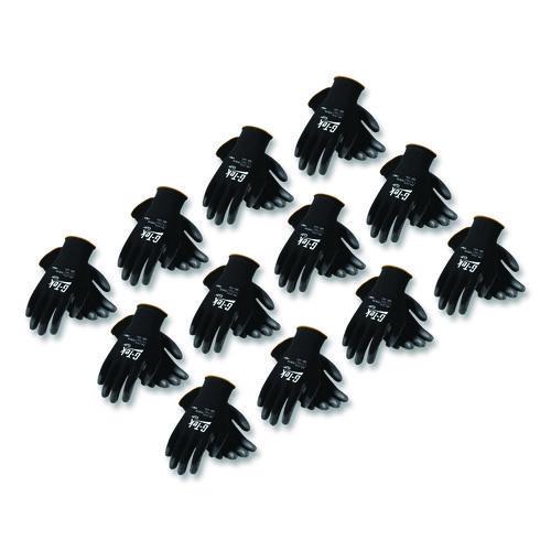 Image of G-Tek® 33-B125/XL GP Polyurethane-Coated Nylon Gloves, EN388: 1111, 10" Long, X-Large, Black, 12 Pairs