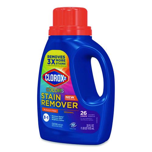 Image of Clorox 2Â® For Colors Stain Remover and Laundry Additive, Bleach Free, Original, 33 oz Bottle, 6/Carton