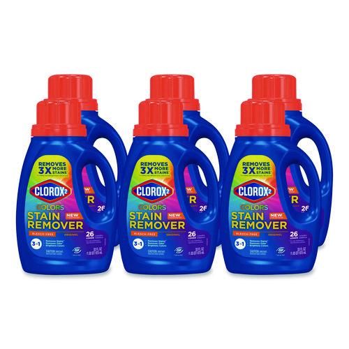 Image of Clorox 2Â® For Colors Stain Remover and Laundry Additive, Bleach Free, Original, 33 oz Bottle, 6/Carton