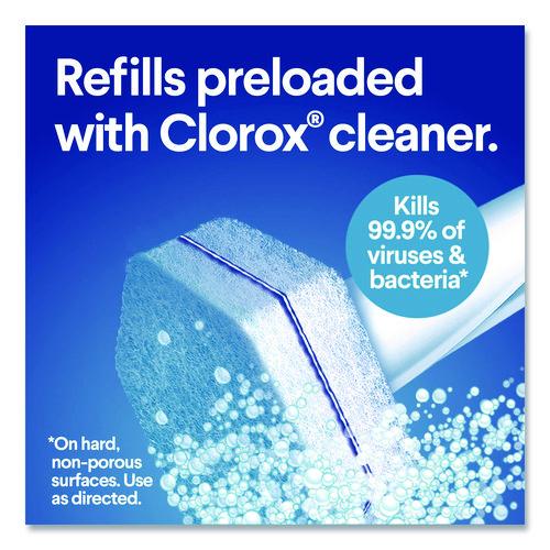 Image of Clorox® 31049 ToiletWand Toilet Cleaning Refills, Toilet Cleaning Scrubbing Pads, Blue/White, 20/Pack