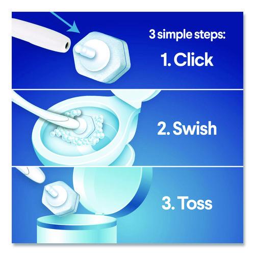 Image of Clorox® 31049 ToiletWand Toilet Cleaning Refills, Toilet Cleaning Scrubbing Pads, Blue/White, 20/Pack