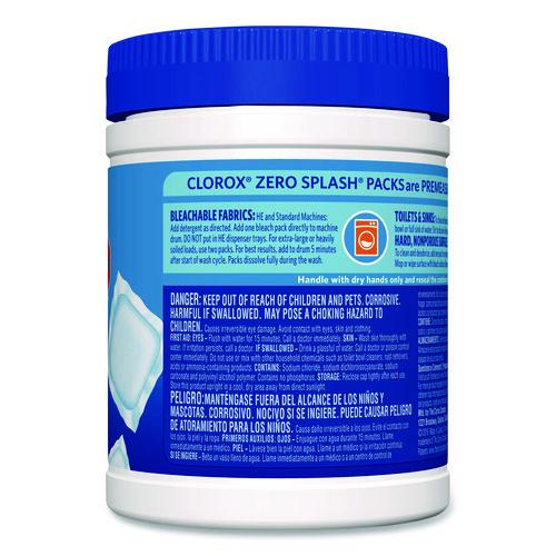 Image of Clorox® 31371 Zero Splash Bleach Packs, Regular, 12 Packs/Canister, 6 Canisters/Carton