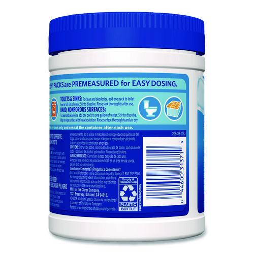 Image of Clorox® 31371 Zero Splash Bleach Packs, Regular, 12 Packs/Canister, 6 Canisters/Carton
