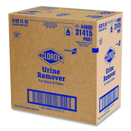 Image of Clorox® 31415 CloroxPro Urine Remover for Stains and Odors, 32 oz Pull top Bottle, 6/Carton
