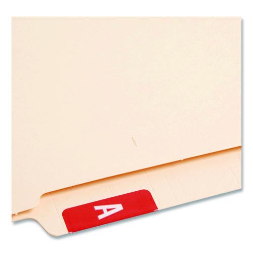 Image of Smead 67171 Alphaz Color-Coded Second Letter Alphabetical Labels, A, 1 X 1.63, Red, 10/sheet, 10 Sheets/pack