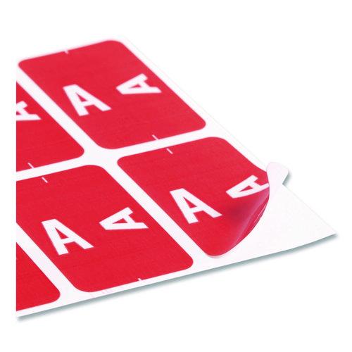 Image of Smead 67171 Alphaz Color-Coded Second Letter Alphabetical Labels, A, 1 X 1.63, Red, 10/sheet, 10 Sheets/pack