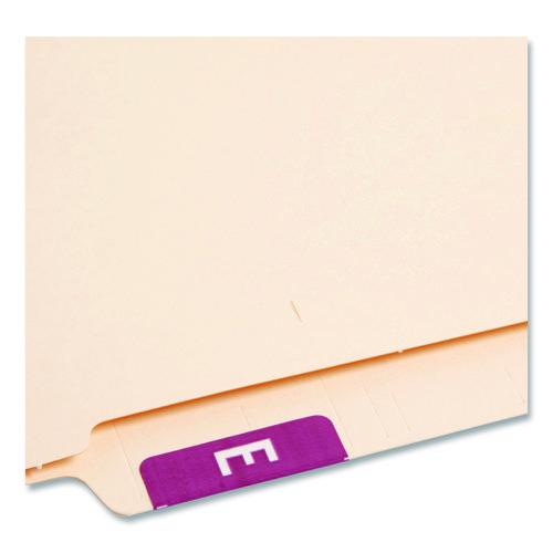 Image of Smead 67175 Alphaz Color-Coded Second Letter Alphabetical Labels, E, 1 X 1.63, Purple, 10/sheet, 10 Sheets/pack