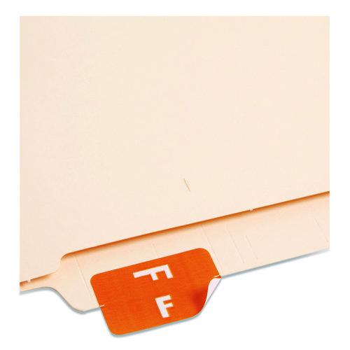 Image of Smead 67176 Alphaz Color-Coded Second Letter Alphabetical Labels, F, 1 X 1.63, Orange, 10/sheet, 10 Sheets/pack