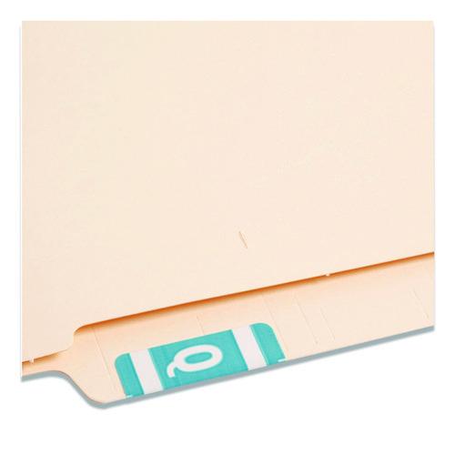 Image of Smead Alphaz Color-Coded Second Letter Alphabetical Labels, Q, 1 X 1.63, Light Blue, 10/sheet, 10 Sheets/pack