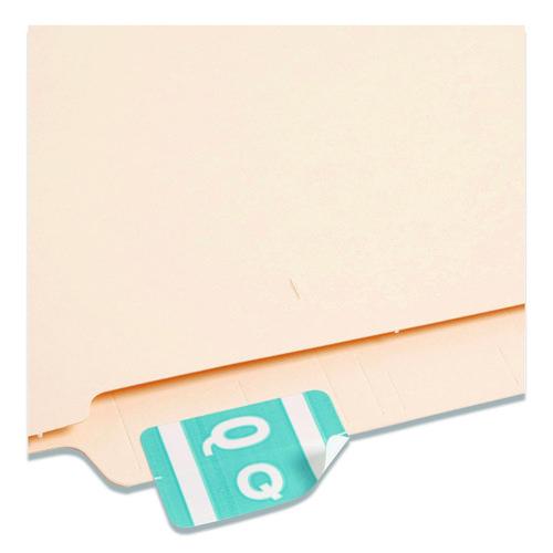 Image of Smead Alphaz Color-Coded Second Letter Alphabetical Labels, Q, 1 X 1.63, Light Blue, 10/sheet, 10 Sheets/pack