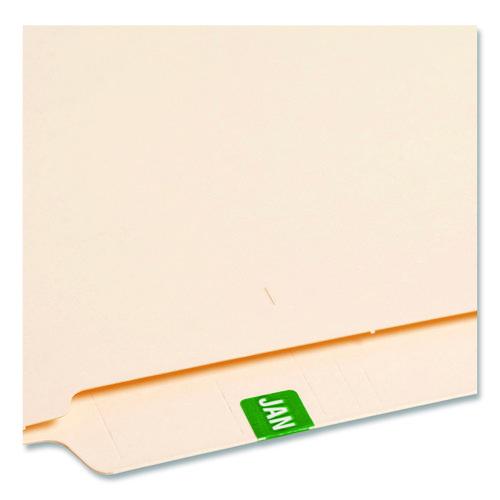 Image of Smead Monthly End Tab File Folder Labels, Jan-Dec, 0.5 X 1, Assorted, 25/sheet, 120 Sheets/box
