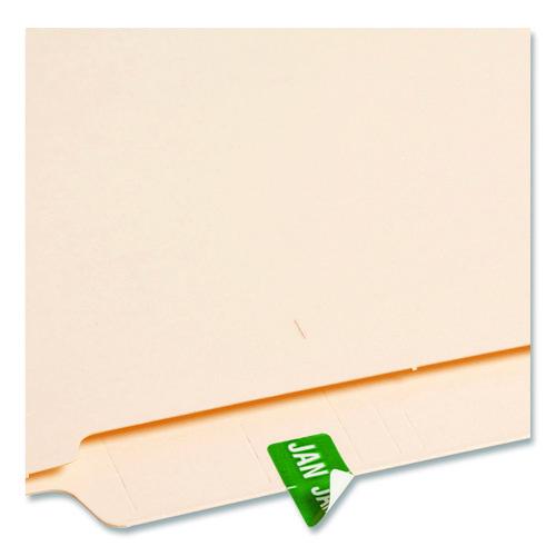 Image of Smead Monthly End Tab File Folder Labels, Jan-Dec, 0.5 X 1, Assorted, 25/sheet, 120 Sheets/box