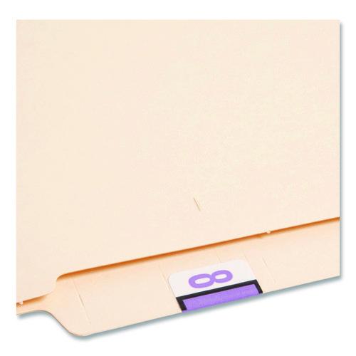 Image of Smead 67378 Numerical End Tab File Folder Labels, 8, 1 X 1.25, White, 500/roll