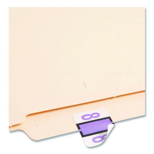 Image of Smead 67378 Numerical End Tab File Folder Labels, 8, 1 X 1.25, White, 500/roll