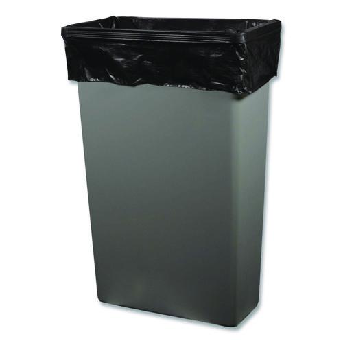 Image of Heritage Z6640VK R01 High-Density Waste Can Liners, 33 gal, 16 mic, 33 x 40, Black, Roll, 250/Carton