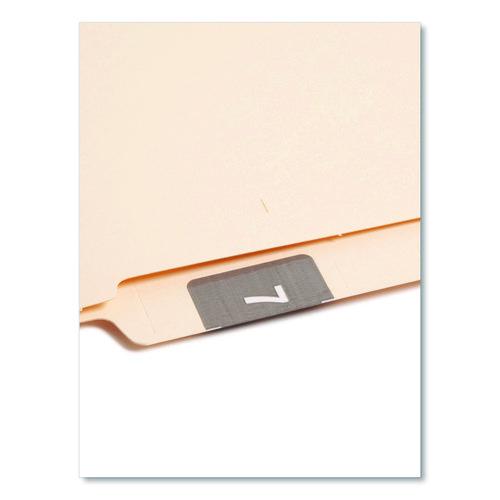 Image of Smead 67427 Numerical End Tab File Folder Labels, 7, 1.5 X 1.5, Gray, 250/roll
