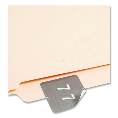 Image of Smead 67427 Numerical End Tab File Folder Labels, 7, 1.5 X 1.5, Gray, 250/roll