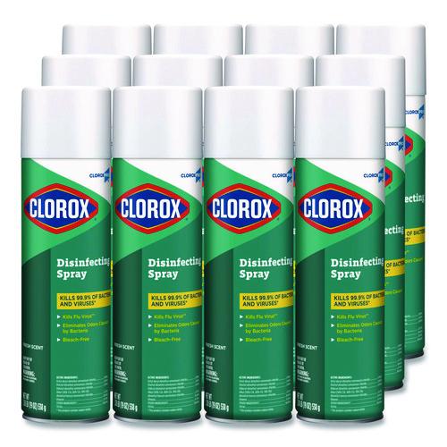 Image of Clorox® 38504 CloroxPro Disinfecting Spray, Fresh, 19 oz Aerosol Spray, 12/Carton
