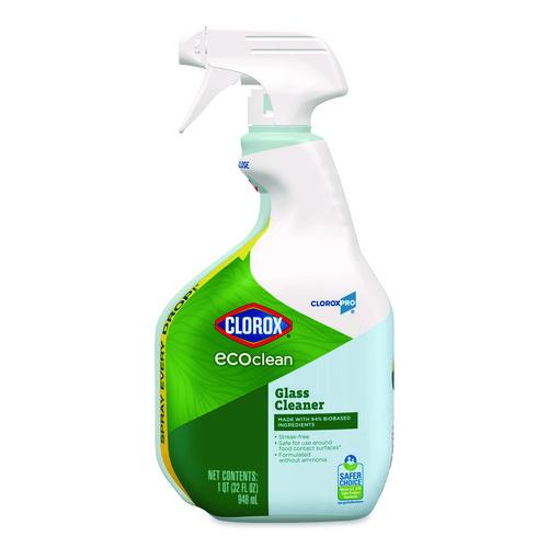 Image of Clorox® 60277 Clorox Pro EcoClean Glass Cleaner, Unscented, 32 oz Spray Bottle