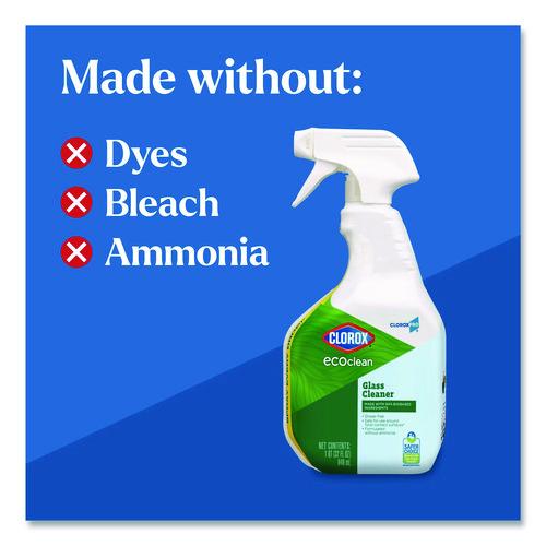 Image of Clorox® 60277 Clorox Pro EcoClean Glass Cleaner, Unscented, 32 oz Spray Bottle, 9/Carton