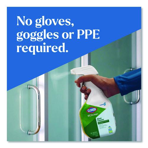 Image of Clorox® 60277 Clorox Pro EcoClean Glass Cleaner, Unscented, 32 oz Spray Bottle, 9/Carton