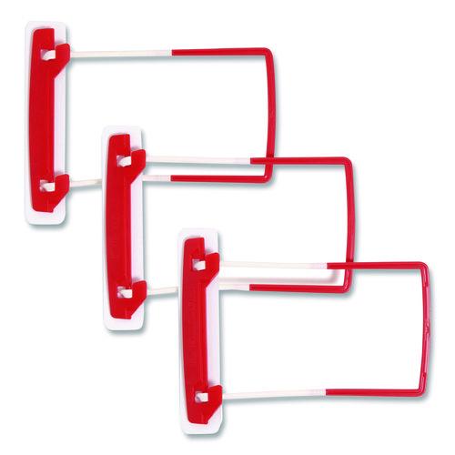 Image of Smead 68260 U-Clip Bonded Fasteners, 2" Capacity, 2.75" Center To Center, Red/white, 100/box