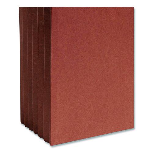 Image of Smead Redrope End Tab Wallets, 5.25" Expansion, 1 Section, Elastic Cord Closure, Straight Tabs, Letter Size, Redrope, 10/Box