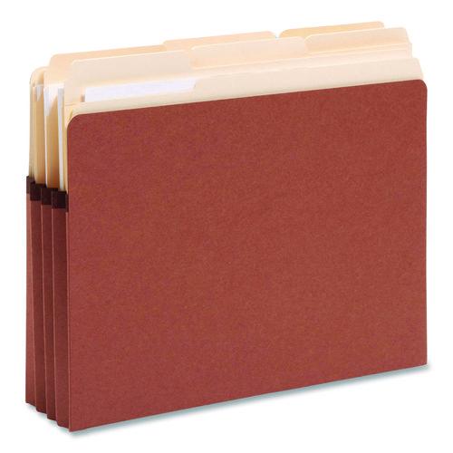 Image of Smead 73230 Supertab Pockets, 3.5" Expansion, Letter Size, Redrope, 25/box