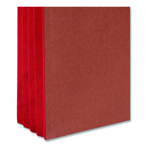 Image of Smead 73686 Redrope Drop-Front End Tab File Pockets, Fully Lined 6.5" High Gussets, 3.5" Expansion, Letter Size, Redrope/Red, 10/Box