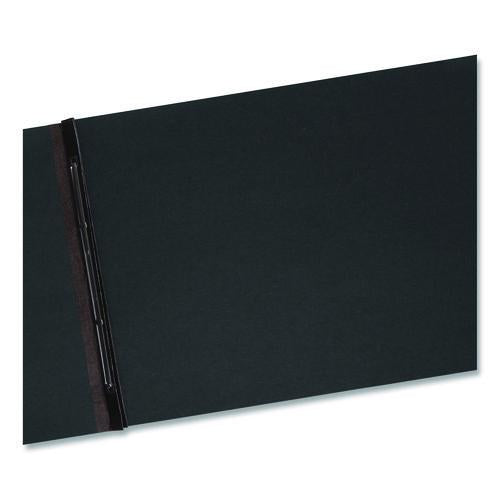 Image of Smead Prong Fastener Pressboard Report Cover, Two-Piece Prong Fastener, 3" Capacity, 11 X 17, Black/black