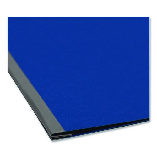 Image of Smead Prong Fastener Pressboard Report Cover, Two-Piece Prong Fastener, 3" Capacity, 8.5 X 11, Dark Blue/dark Blue