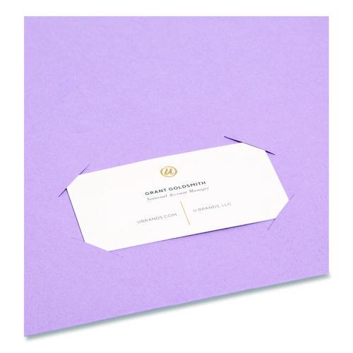 Image of Smead 87865 Two-Pocket Folders, Accommodates (100) 11 x 8.5 Sheets, Lavender, 25/Box