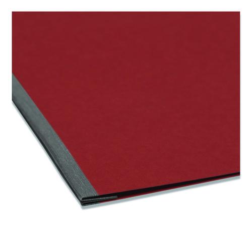 Image of Smead Prong Fastener Pressboard Report Cover, Two-Piece Prong Fastener, 3" Capacity, 11 X 17, Red/red