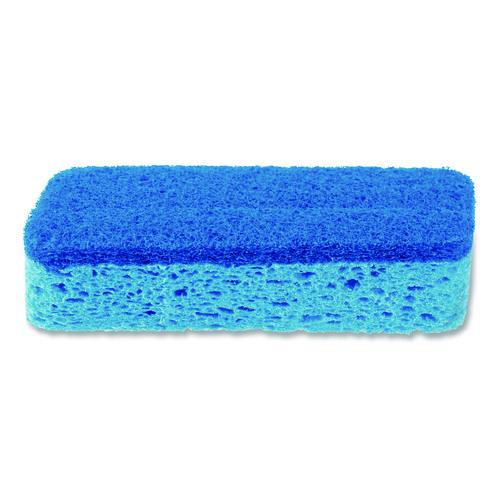 Image of S.O.S.® 91017 All Surface Scrubber Sponge, 2.5 x 4.5, 0.9" Thick, Dark Blue/Light Blue, 12/Carton