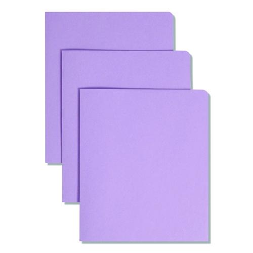 Image of Smead 87865 Two-Pocket Folders, Accommodates (100) 11 x 8.5 Sheets, Lavender, 25/Box