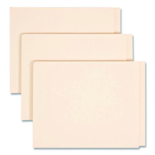 Image of Smead 34101 Heavyweight Manila End Tab Fastener Folders with Pocket, Straight Tab, Expands 0.75", 2 Fasteners, Letter Size, Manila, 50/BX