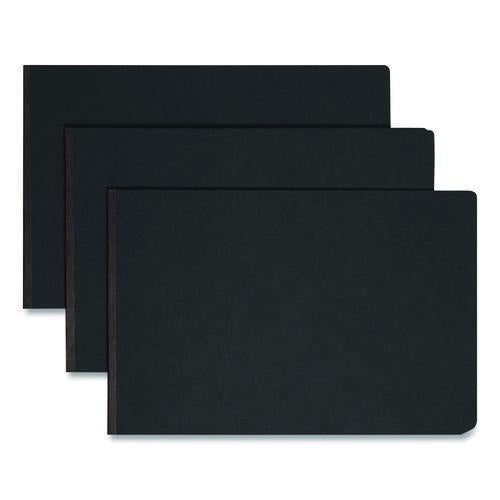 Image of Smead Prong Fastener Pressboard Report Cover, Two-Piece Prong Fastener, 3" Capacity, 11 X 17, Black/black