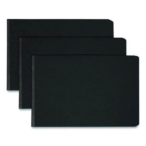 Image of Smead 81178 Prong Fastener Premium Pressboard Report Cover, Two-Piece Prong Fastener, 3" Capacity, 11 X 17, Black/black